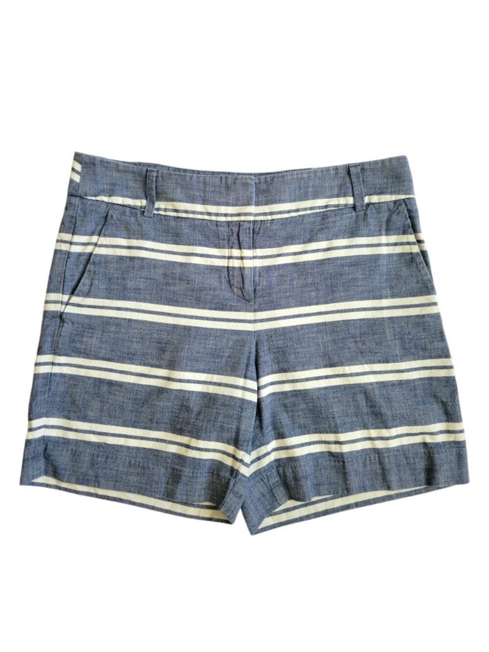LOFT Women's Blue & White Striped Riviera Shorts Size 4 NWOT
